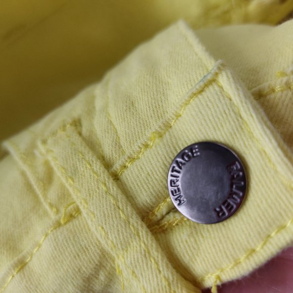 Falmer Heritage Yellow Distressed Tassel Shorts Size S - Picture 5 of 7